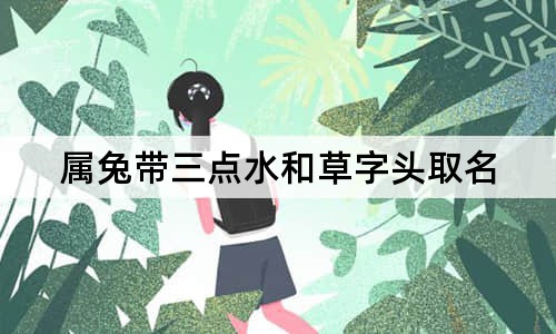 屬兔帶三點(diǎn)水和草字頭取名