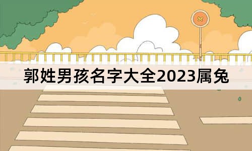 郭姓男孩名字大全2023屬兔