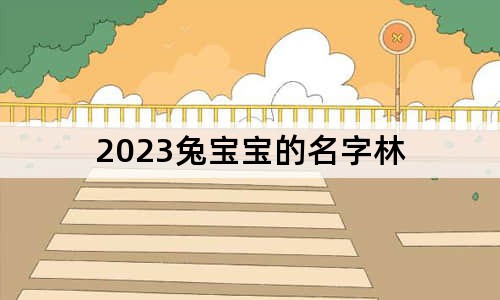 2023兔寶寶的名字林