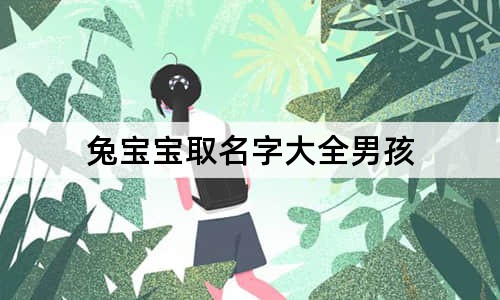 兔寶寶取名字大全男孩