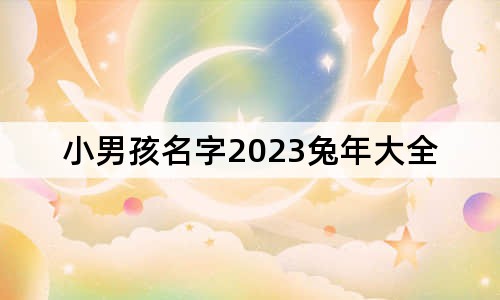 小男孩名字2023兔年大全