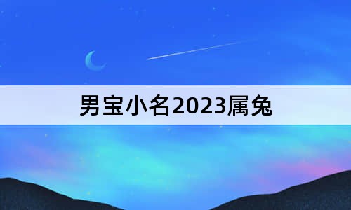 男寶小名2023屬兔