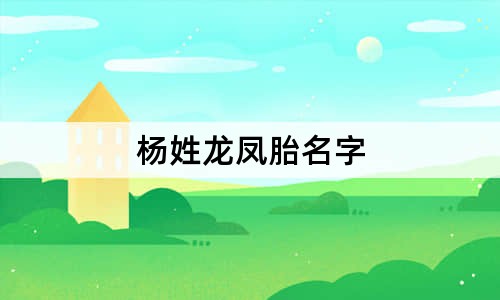 楊姓龍鳳胎名字